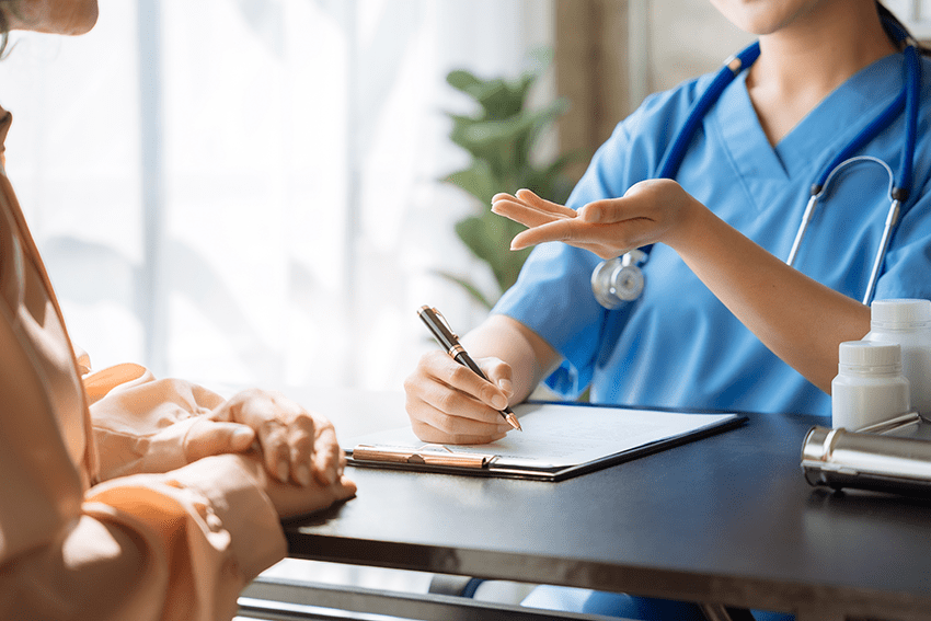 can you overdose on cbd? how much cbd is enough? blog - image of talking to a healthcare professional