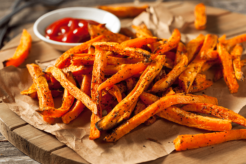 image of sweet potato fries for the blog about Sparkle Your 4th of July with Delectable CBD-infused Recipes | CBD recipes | Best recipes 2023 | 4th of july cookout recipes