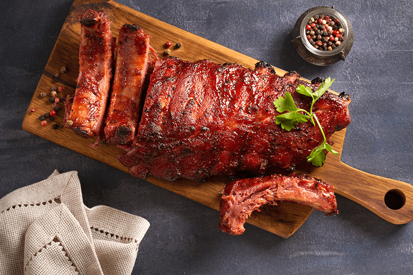 image of bbq ribs for the blog about Sparkle Your 4th of July with Delectable CBD-infused Recipes | CBD recipes | Best recipes 2023 | 4th of july cookout recipes