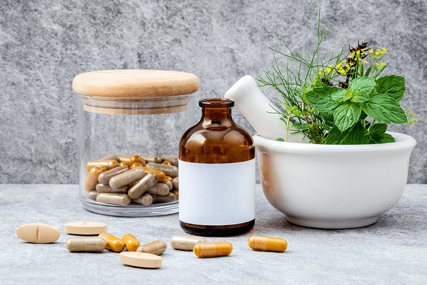 image of capsules and vitamins for the blog about The Secret to Amplifying the Effects of CBD & CBG with These Common Supplements! | CBG vs CBD | CBD vs. CBG