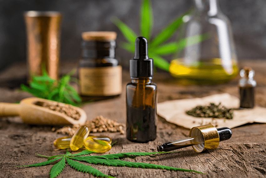 image of CBD tincture oil and other products for blog about Does CBD Potency Matter? A Deep Dive Into the World of CBD Products | CBD Potency | CBD Products | HIgh potency CBD | high potency CBD Gummies | high potency CBD oil