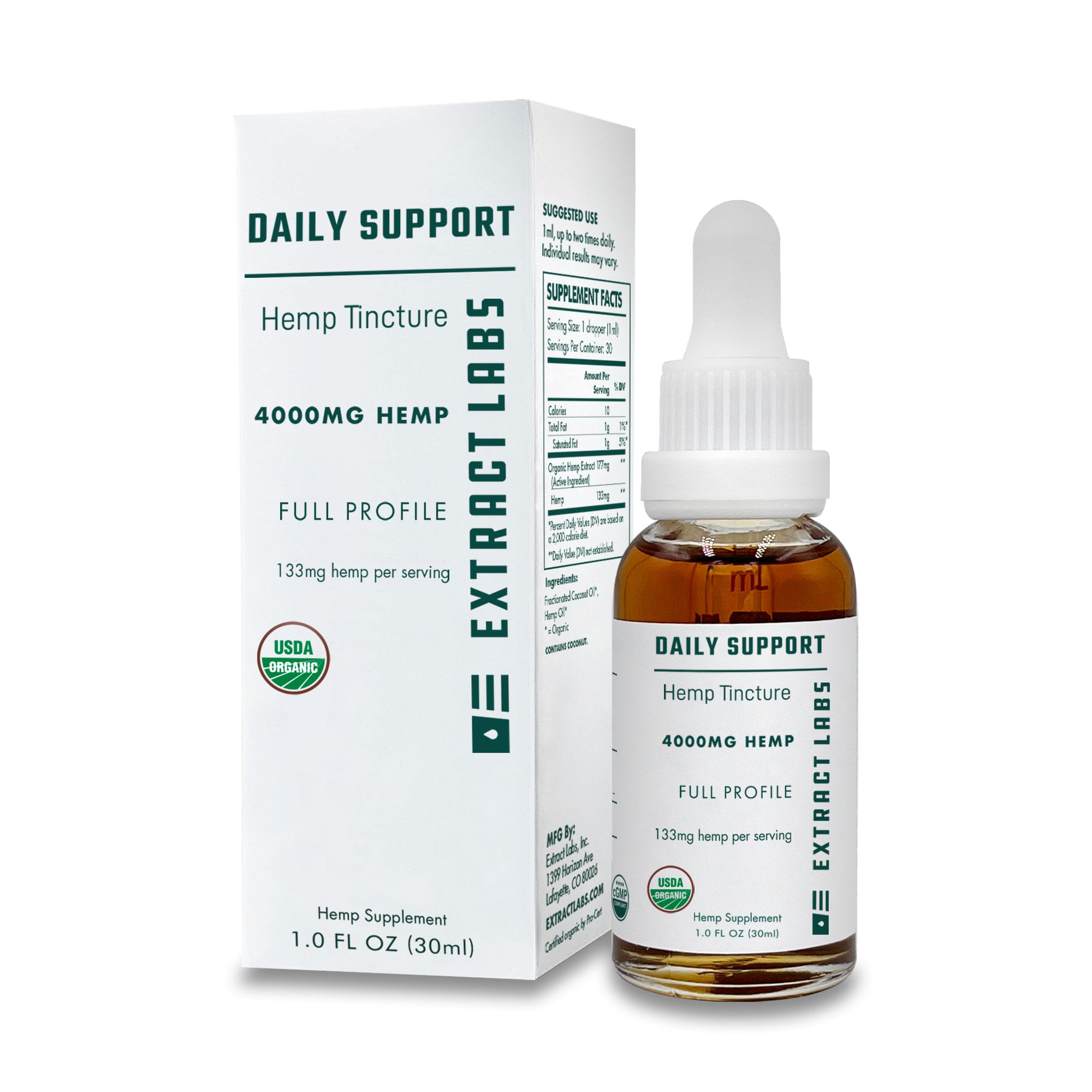 front image of Organic Daily Support Hemp Oil - 4000mg