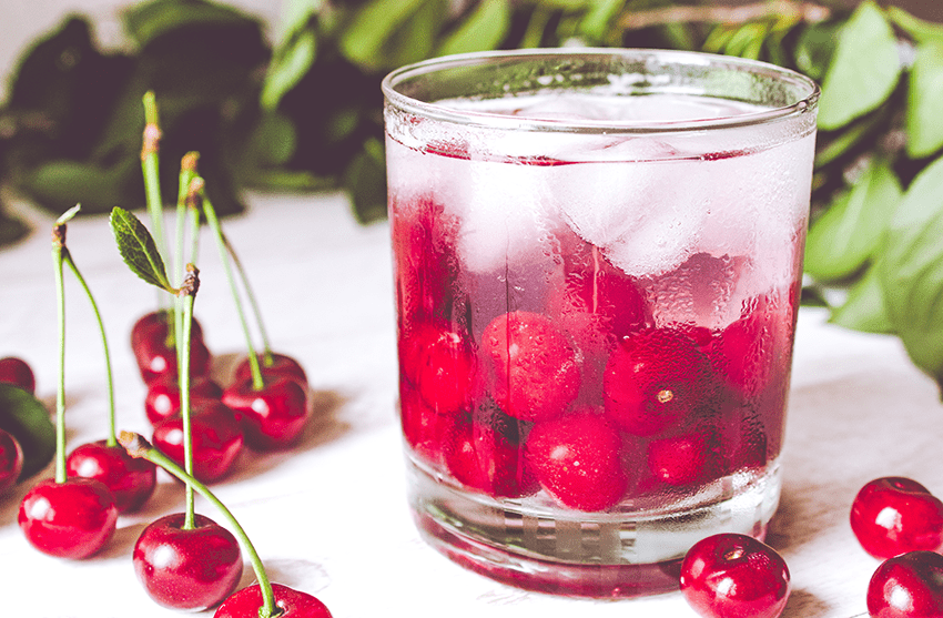 image of a cherry magnesium mocktail for the blog about 4 Ingredient Sleep Mocktail for Deep Sleep | sleepy girl mocktail | cherry magnesium mocktail | sleep mocktail | magensium benefits | best magnesium for sleep