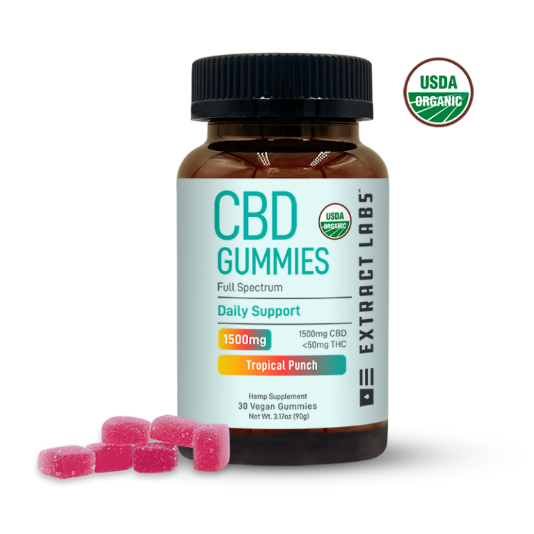 Organic CBD Gummies | Daily Support | Tropical Punch