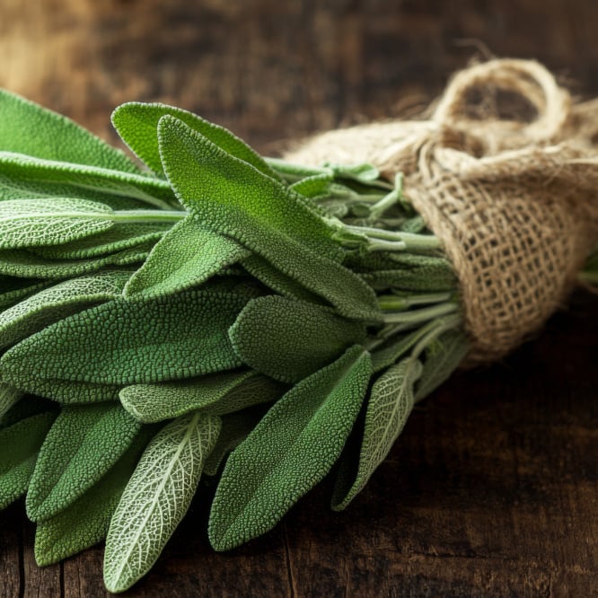 an image of fresh sage depicting the terpine Terpinolene
