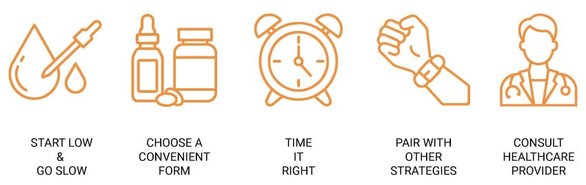 CBD for motion sickness infographic, incorporating CBD into your travel routine