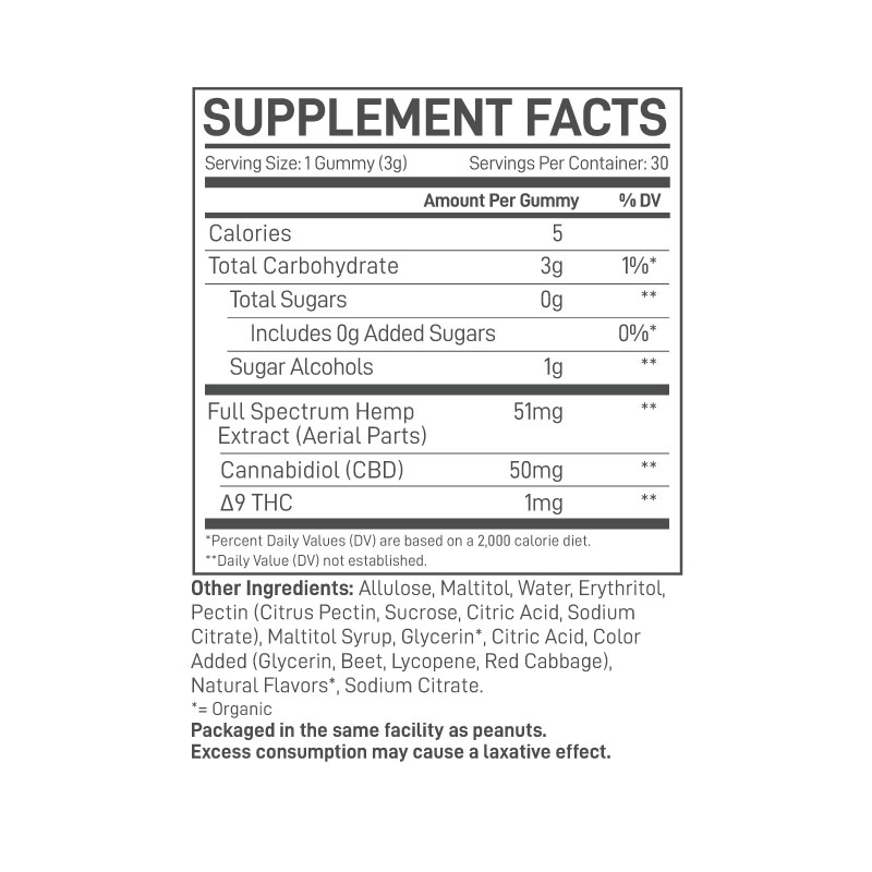 Sugar Free CBD Gummies | Daily Support | Strawberry