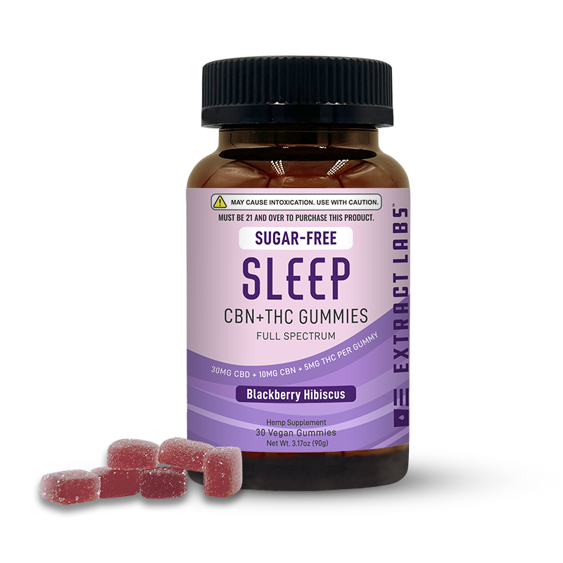 Sugar Free CBN + Delta 9 Gummies | Sleep Gummies | Blackberry Hibiscus