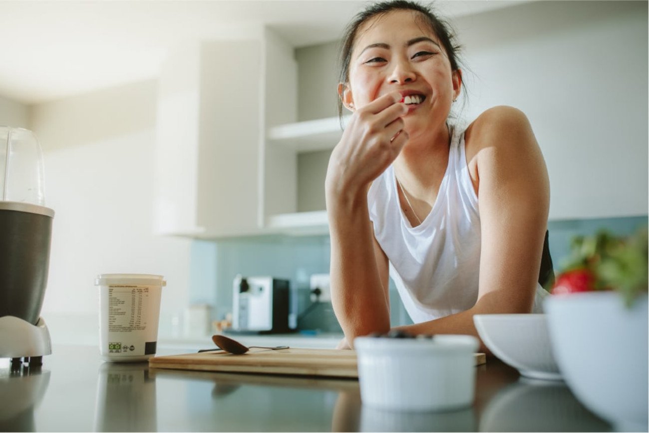 lady in kitchen scale