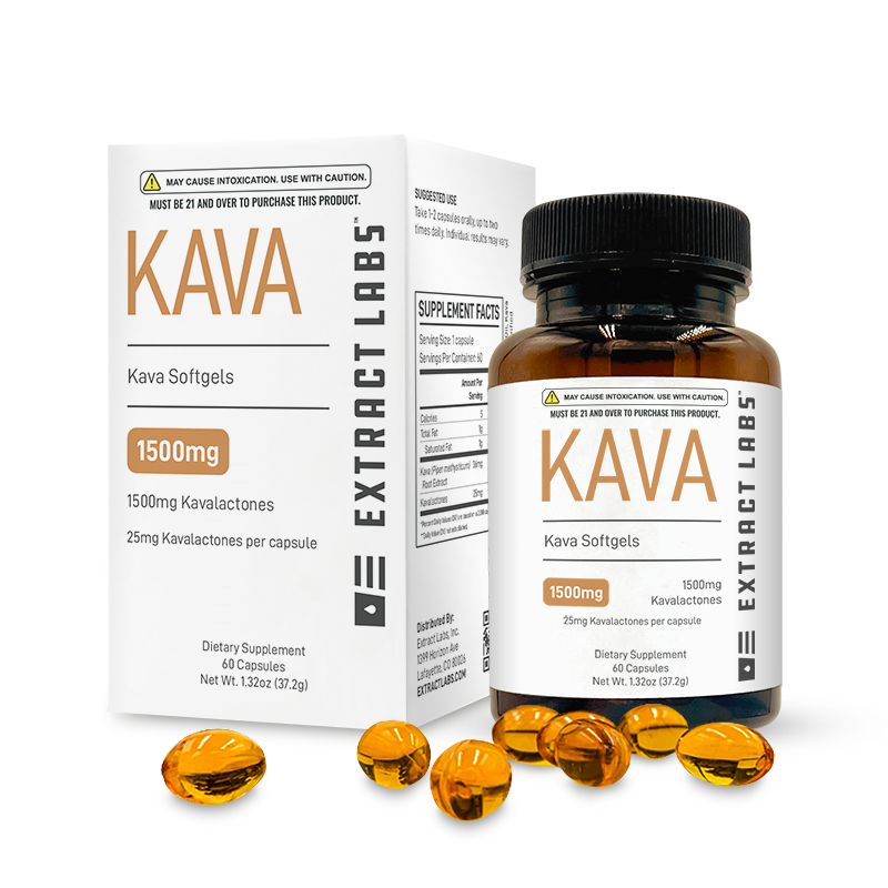 front image of Kava Kavalactones Capsules in 1500mg strength