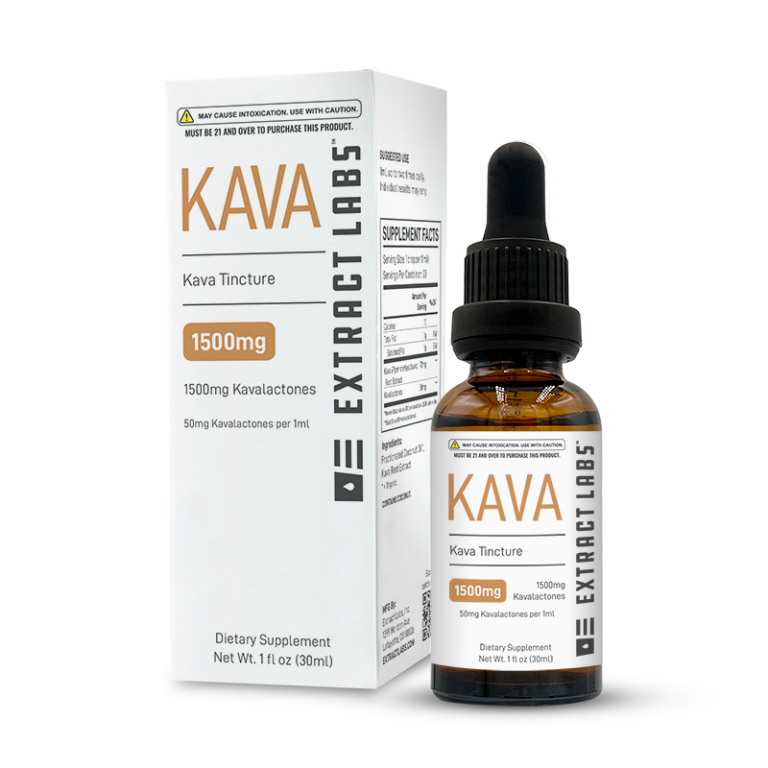front image of Kava Kavalactones Tincture Oil in 1500mg strength