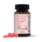 Low Dose Watermelon Delta 9 Gummies in a sweet, juicy flavor