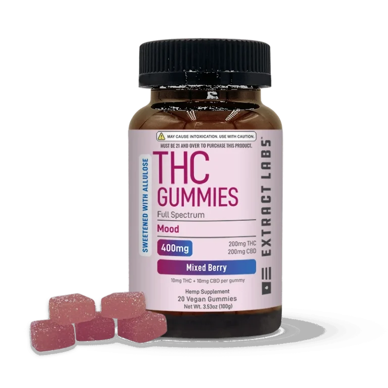 Sweetened With Allulose Delta 9 Gummies | Mood | Mixed Berry