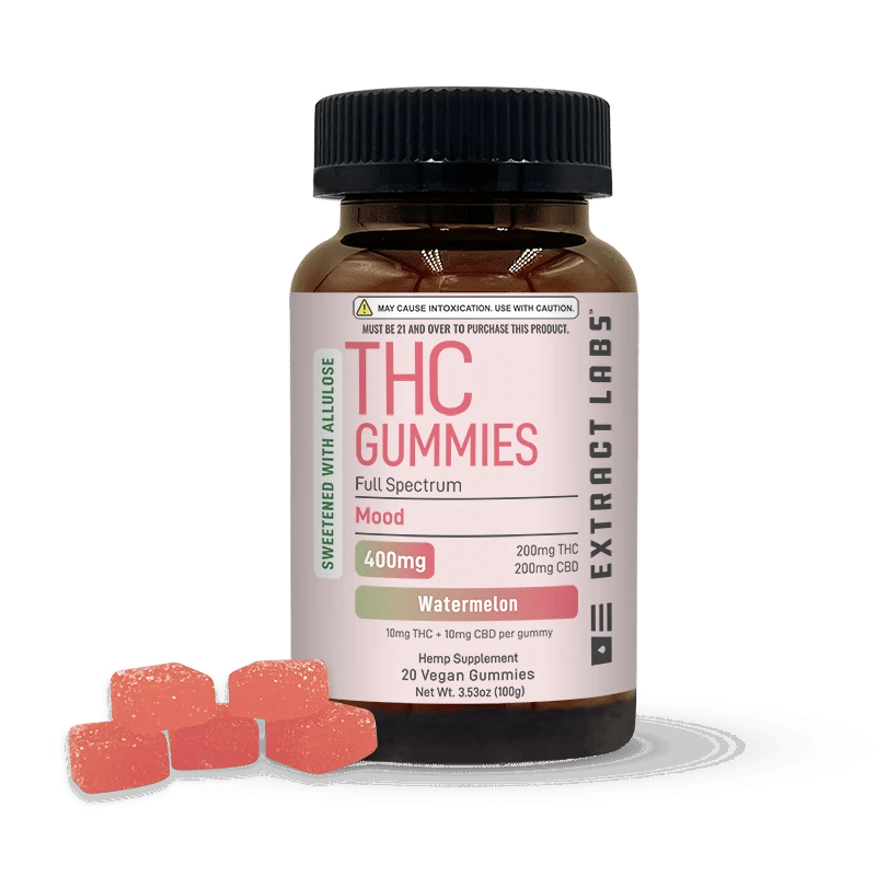 Sweetened With Allulose Delta 9 Gummies | Mood | Watermelon