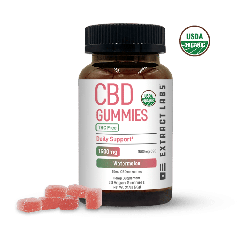 Organic CBD THC Free Gummies | Daily Support | Watermelon