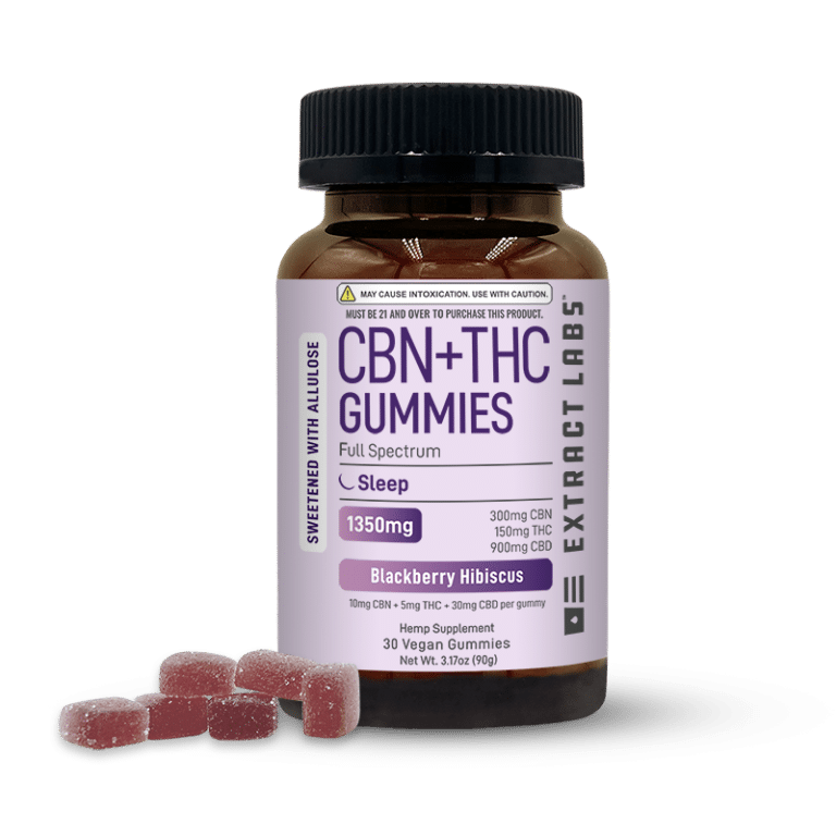 Sweetened With Allulose CBN + Delta 9 Gummies | Sleep Gummies | Blackberry Hibiscus