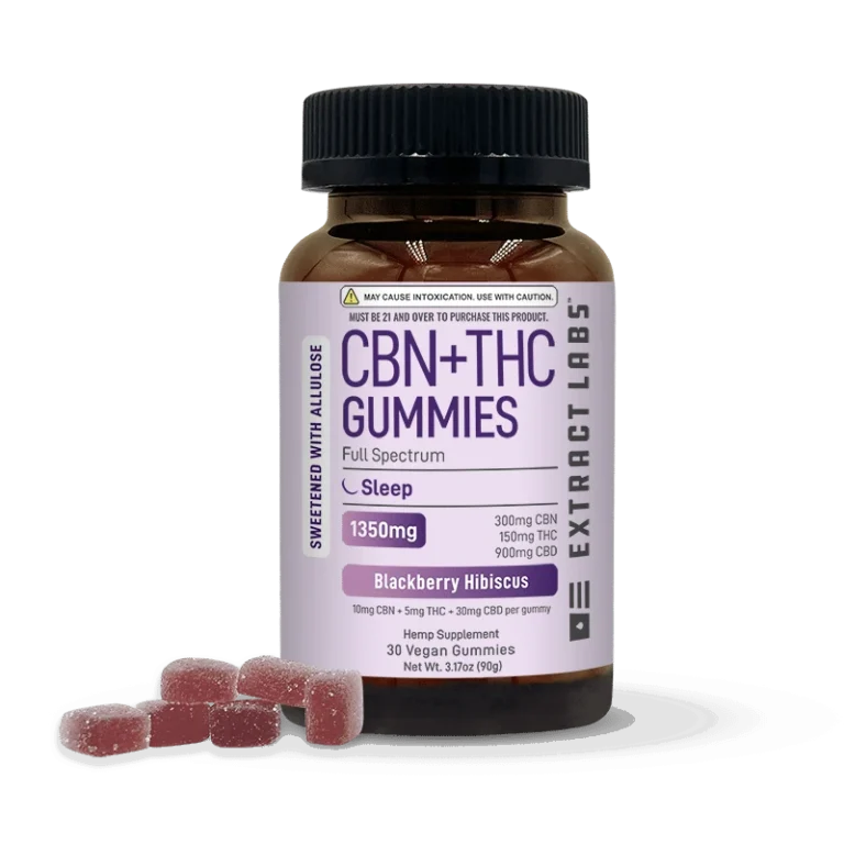 Sweetened With Allulose CBN + Delta 9 Gummies | Sleep Gummies | Blackberry Hibiscus