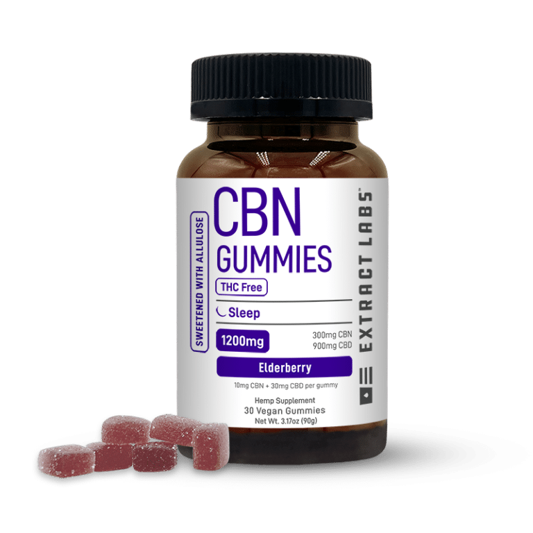 Sweetened With Allulose Sleep Gummies | THC Free | Elderberry