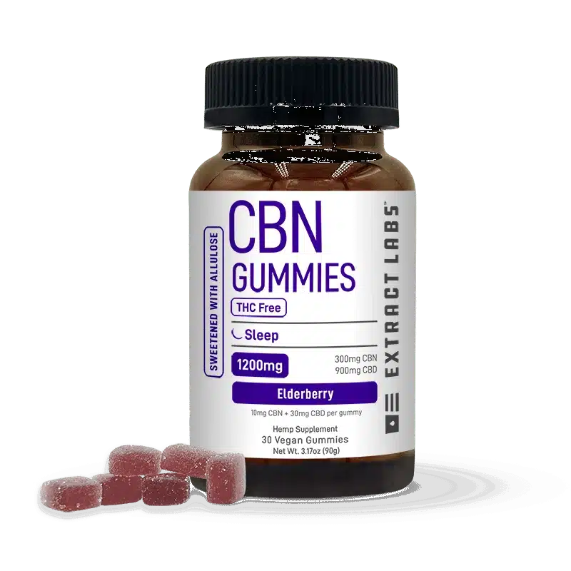 Sweetened With Allulose Sleep Gummies | THC Free | Elderberry